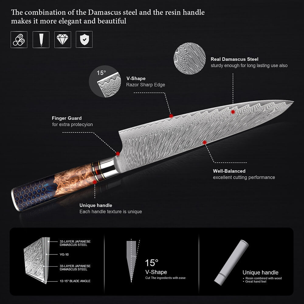 Kitchen Knife Sets, 5 PCS Chinese Chopping Knife Damascus Steel knife Set  Kitchen Tools Chef Knife Japanese Santoku Knives Boning knife Exquisite