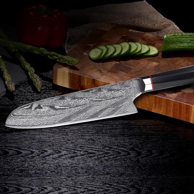 VG-10 Damascus 5-in Small Santoku Blank [No Logo] – ZHEN Premium Knife