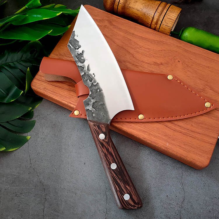 4 Piece Butcher Knife Set With Sheath