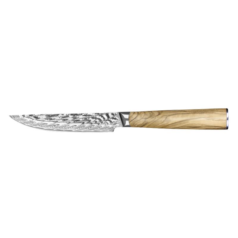 Japanese Steel Steak Knives With Olive Wood Handle 