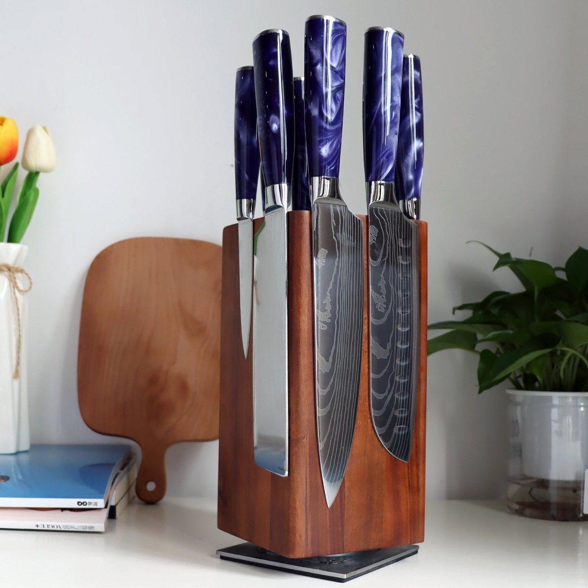 8 - Piece Professional Kitchen Knife Block Set - Letcase