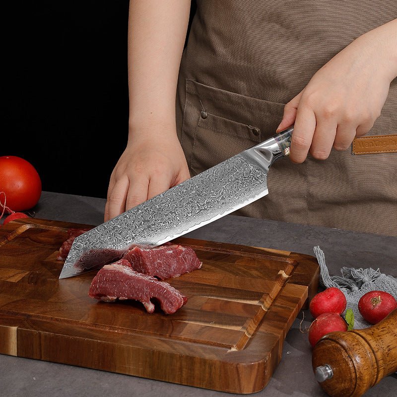 9 - Piece Japanese Damascus Steel Knife Set - Letcase