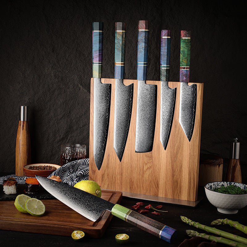 Damascus Kitchen Knife Set - Letcase