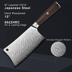 Damascus Meat Cleaver Knife - Letcase