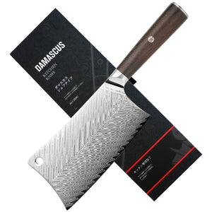 Damascus Meat Cleaver Knife - Letcase