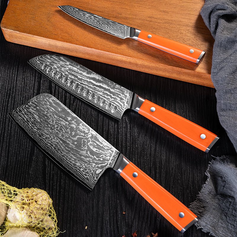 Japanese Damascus Kitchen Knife - Letcase