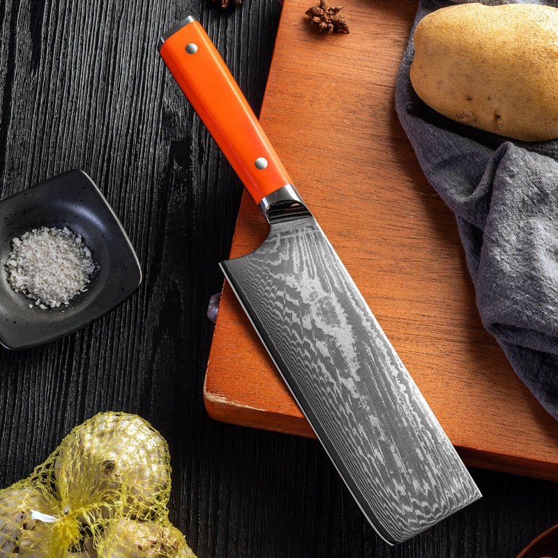 Japanese Damascus Kitchen Knife - Letcase