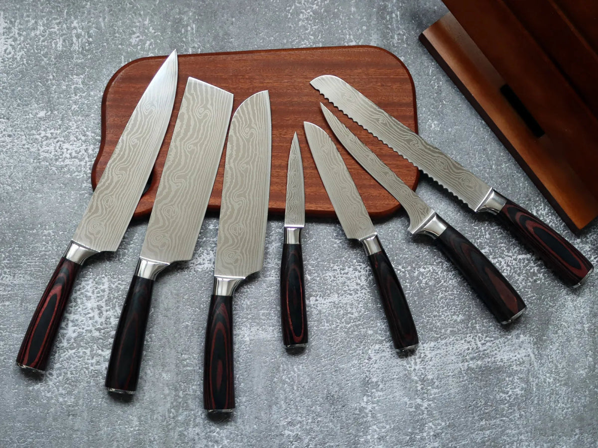 Professional Chef Knife Set with Leather Knife Bag - Letcase