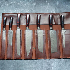 Professional Chef Knife Set with Leather Knife Bag - Letcase