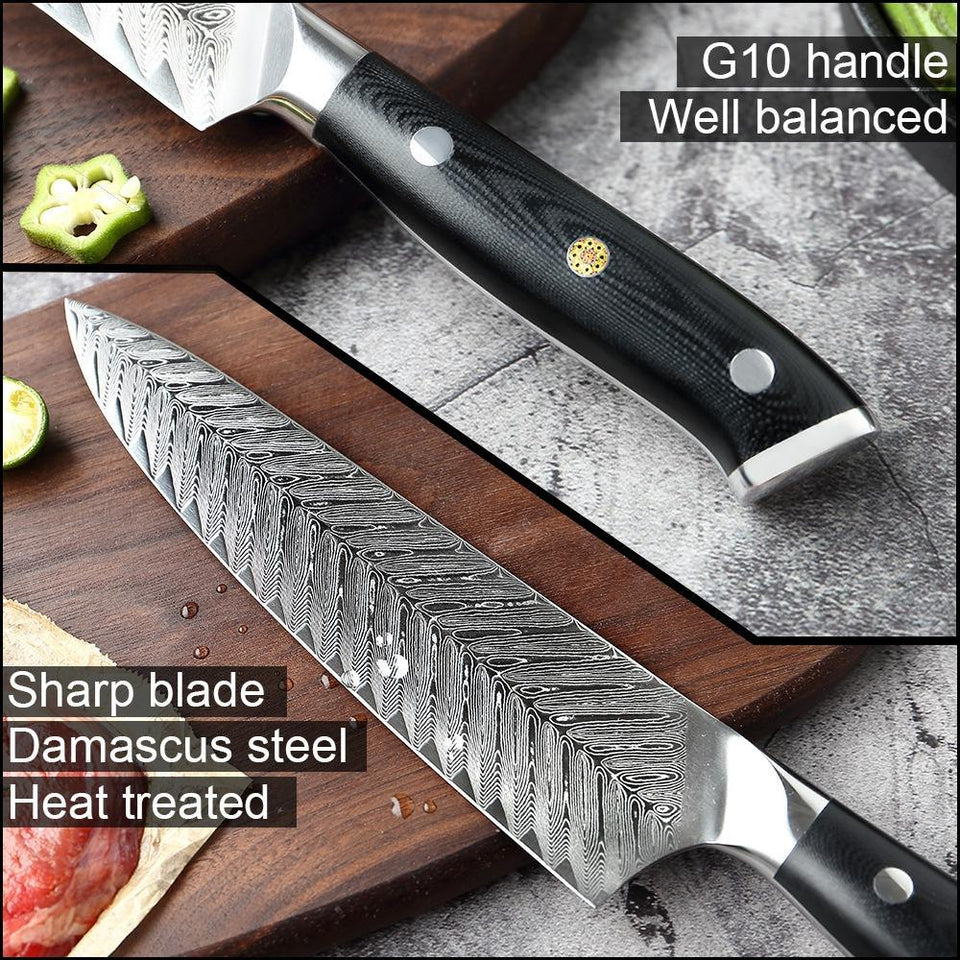 5” Serrated Steak Knife with G10 Handle