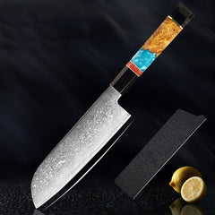 6-Piece Chef Knives Set, 67-Layer Damascus VG10 Steel - Letcase