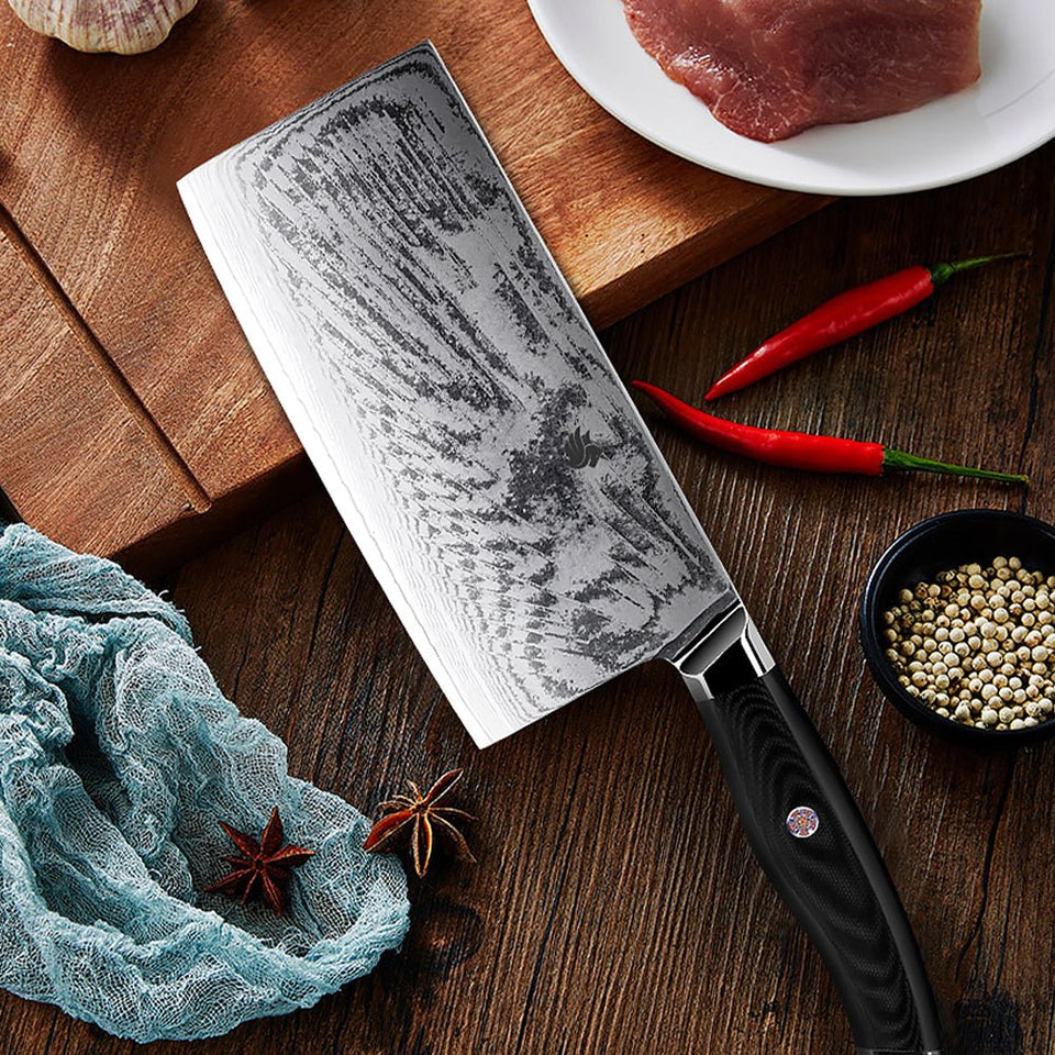 Meat Cleaver Butcher Knife 7 Inch Stainless Steel - Lux Decor