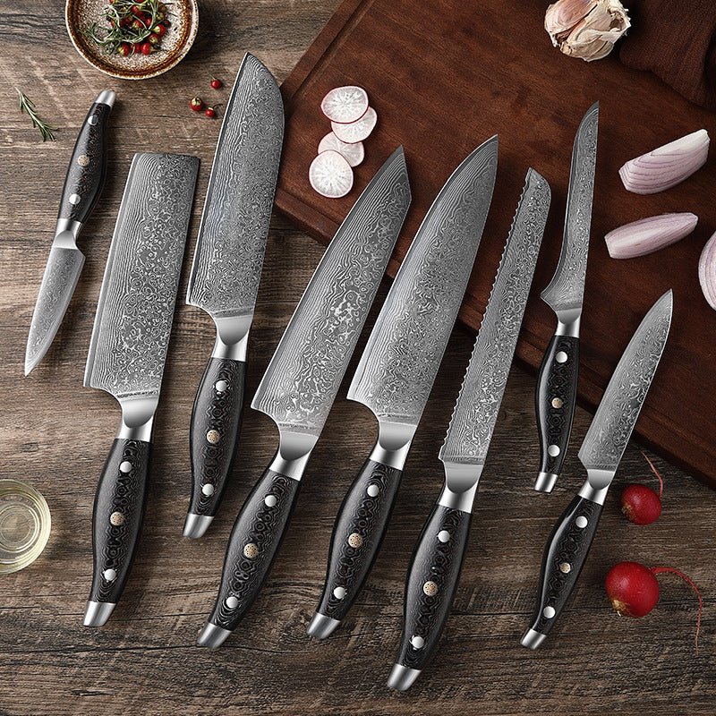 Professional Multipurpose Cooking Knife Set, VG10 Damascus Steel – Letcase