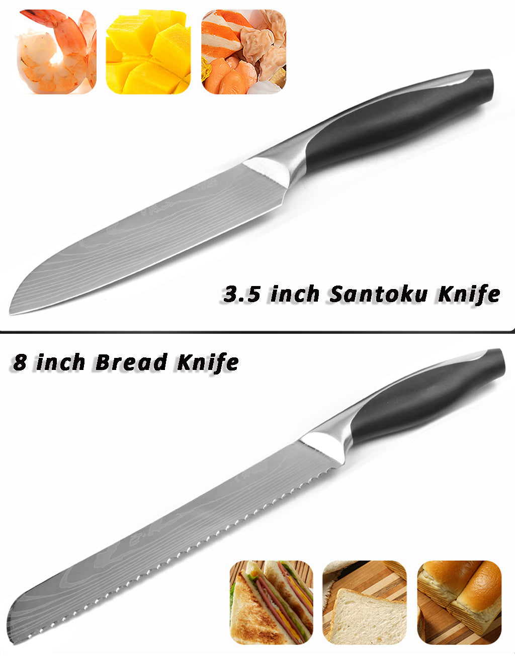 8 Piece Kitchen Knife Set