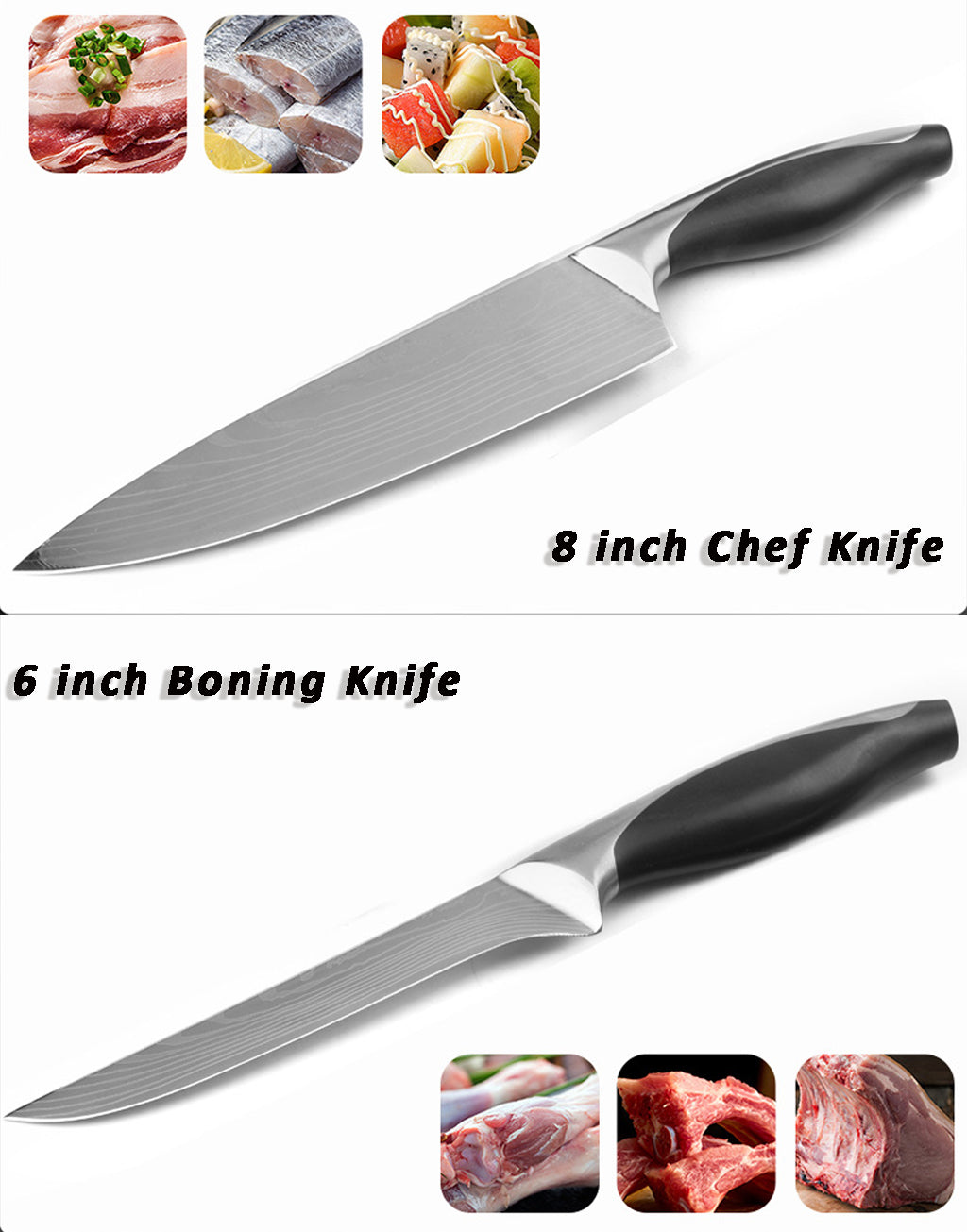 8 Piece Kitchen Knife Set