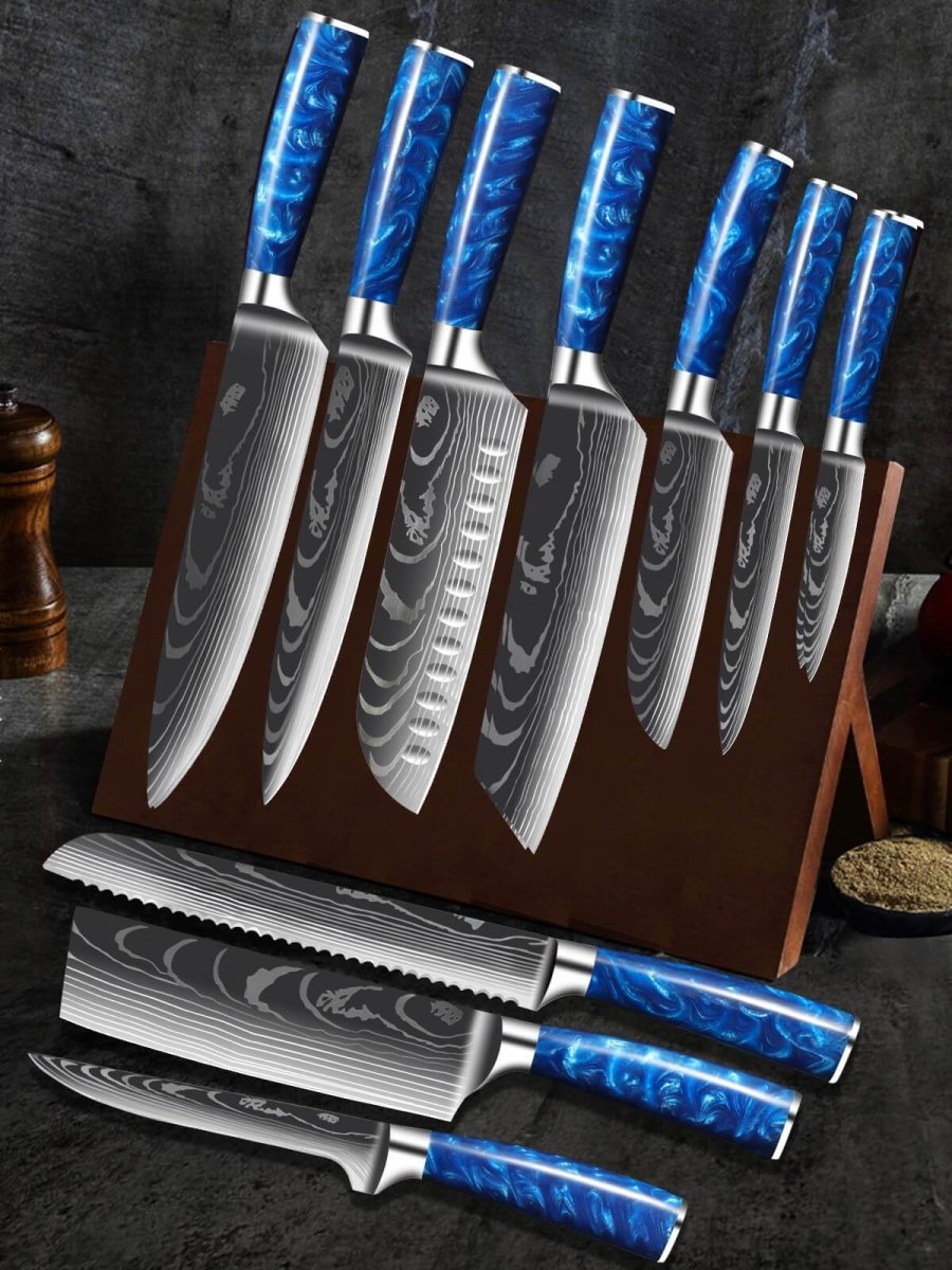 9 Piece Kitchen Knife Set - Letcase