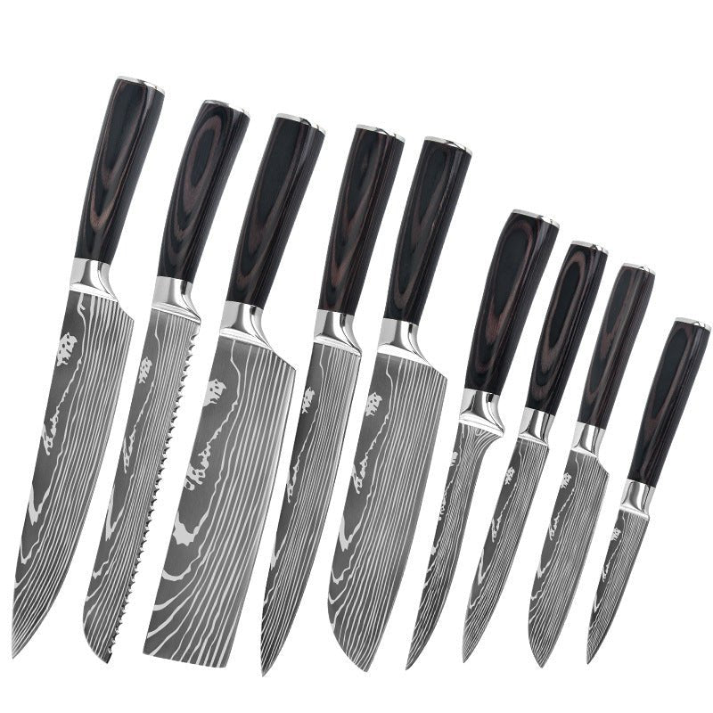 9 Pieces Stainless Steel Kitchen Knife Set - Letcase