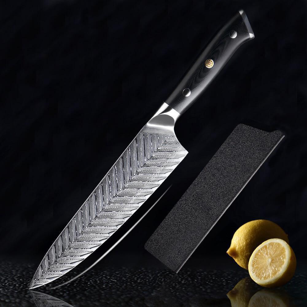 Simón Damascus small chef kitchen Knife octogonal handle