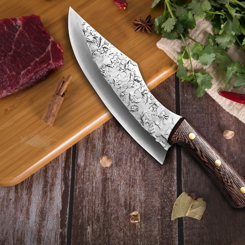 Meat and Vegetable Cleaver Hand Forged Butcher Knife Chef Knife Set Kitchen  Knife Pack