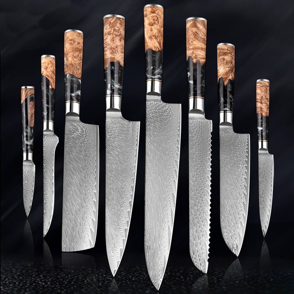 Japanese 67 Layer Damascus Steel Chef Knife Set - Letcase