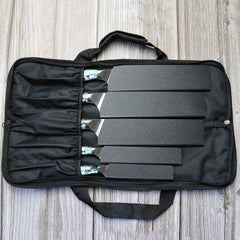 Japanese Damascus Chef Knife Set With Roll Bag - Letcase