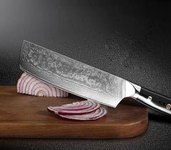 Japanese Damascus Steel Nakiri Knife - Letcase