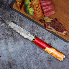 Japanese Kitchen Knife Set 7-Piece Hand Forged Damascus Chef Knife Set - Letcase