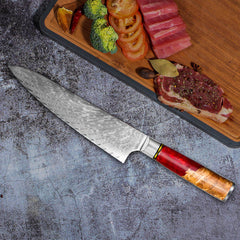 Japanese Kitchen Knife Set 7-Piece Hand Forged Damascus Chef Knife Set - Letcase