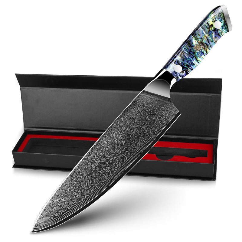 8 Inch Chef's Knife Japanese Damascus Style Stainless Steel Pro