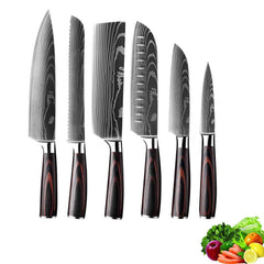 Japanese Knives Set, Stainless Steel Super Sharp Blade - Letcase