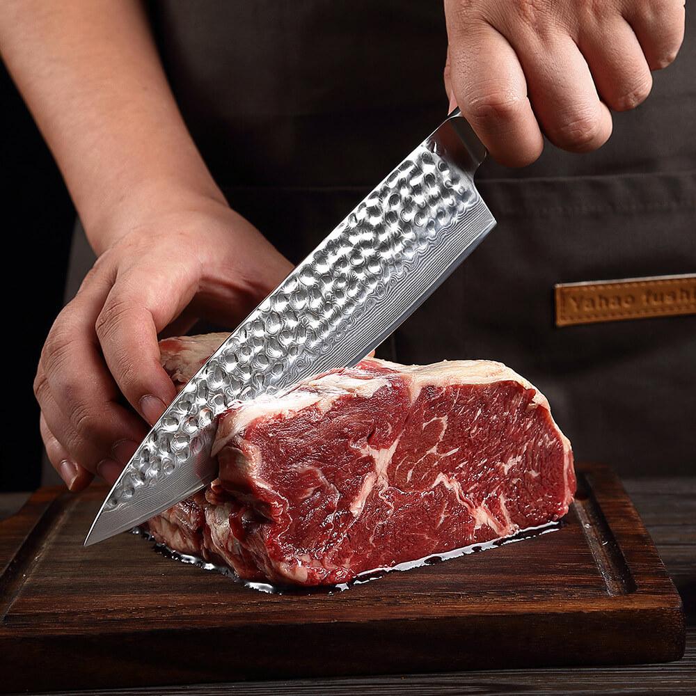 Kitchen Damascus Knife Set 5-Piece Professional Chef Knife Santoku Bread Utility Paring Knife - Letcase