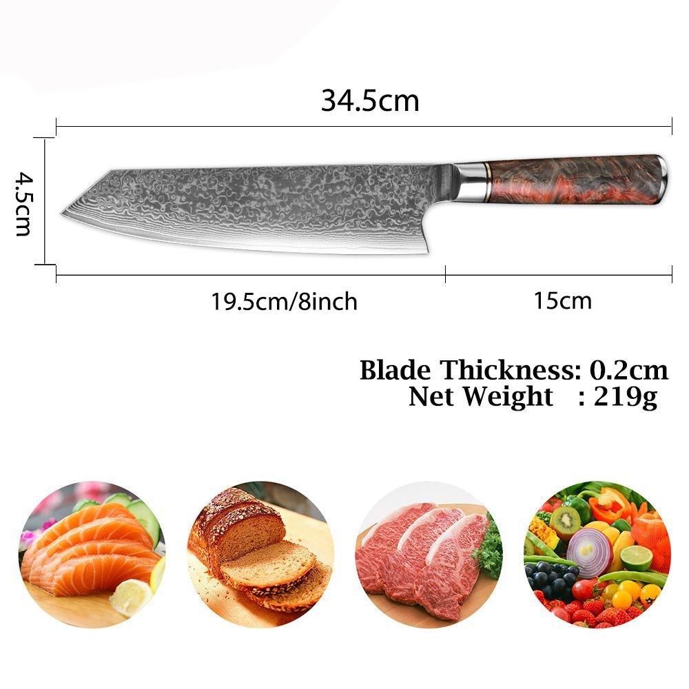 Grandsharp Chef Knife 8 inch AUS-10 Japanese Damascus Steel 67