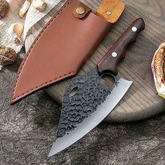 Professional Cleaver Knife With Leather Sheath - Letcase